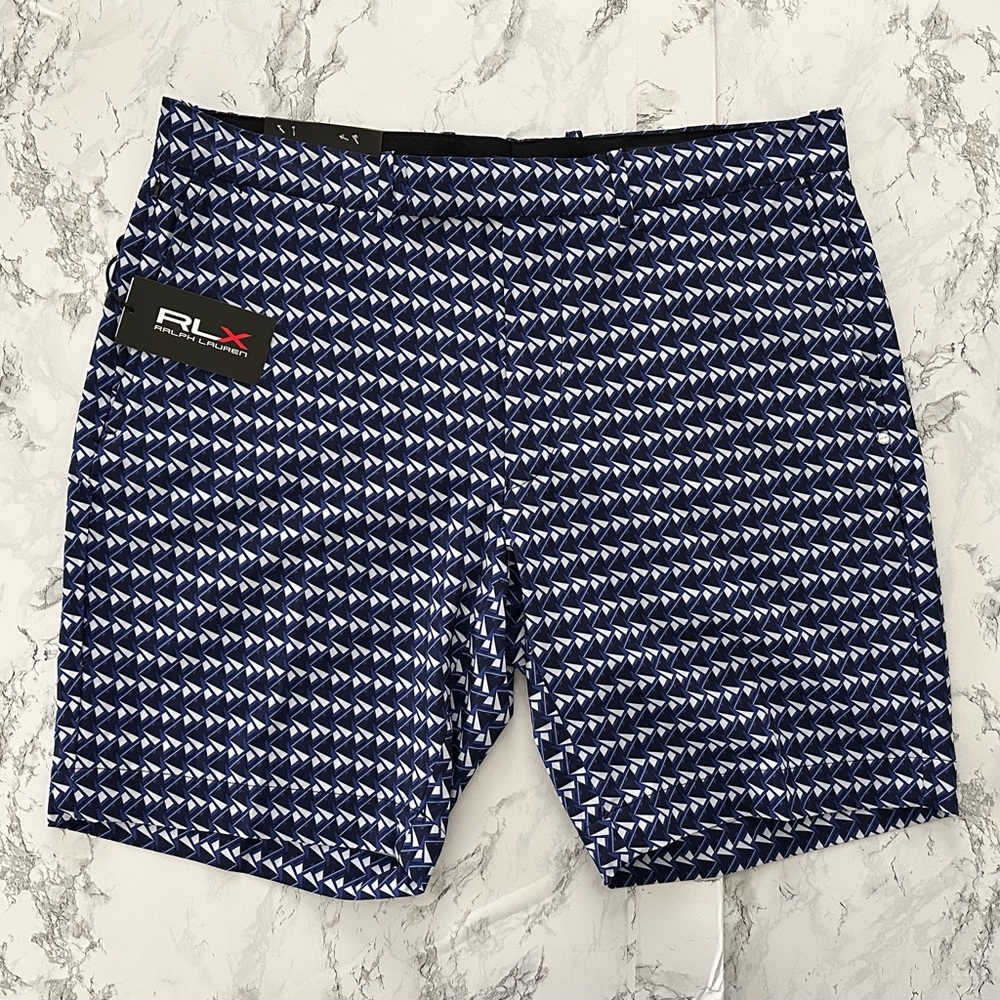 Polo Ralph Lauren RLX 9” Tailored Fit Golf Poplin Shorts PWing Sport Men Size 36